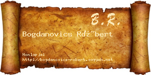 Bogdanovics Róbert névjegykártya