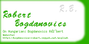 robert bogdanovics business card